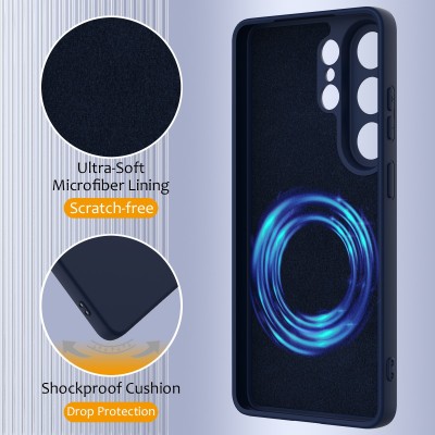 "Shell" MagSafe Hard Silicone (TPU) Case Cover - dark blue (Galaxy S26 Ultra)