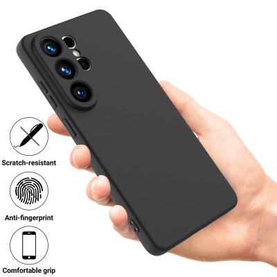 "Shell" hard silicone (TPU) case - black (Galaxy S26 Ultra)