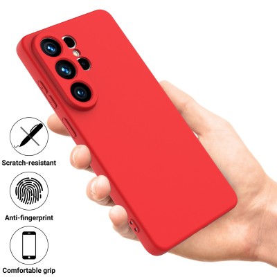 "Shell" hard silicone (TPU) case - red (Galaxy S26 Ultra)