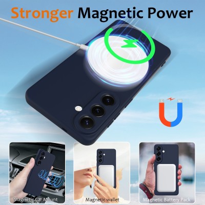 "Shell" MagSafe Hard Silicone (TPU) Case Cover - dark blue (Galaxy S26)