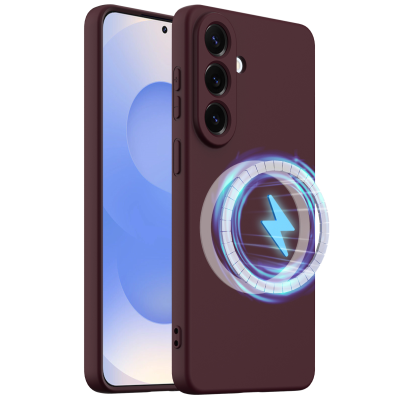 "Shell" MagSafe Hard Silicone (TPU) Case Cover - burgundy (Galaxy S26)