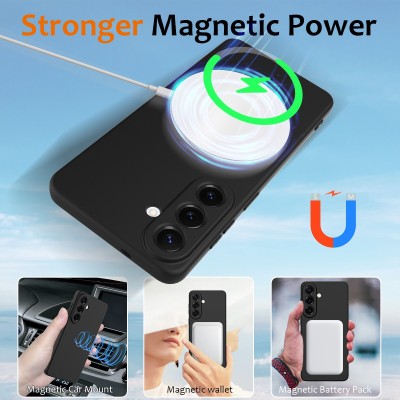 "Shell" MagSafe Hard Silicone (TPU) Case Cover - Black (Galaxy S26+)