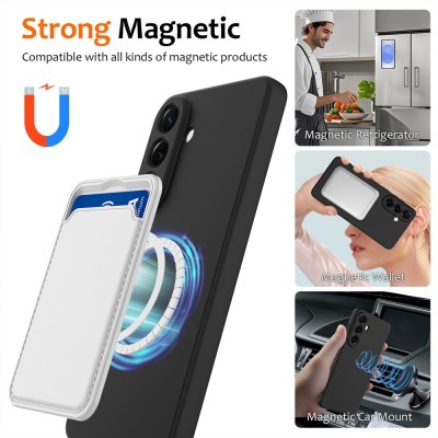 "Shell" MagSafe Hard Silicone (TPU) Case Cover - Black (Galaxy A57)