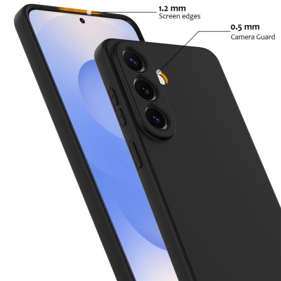 "Shell" MagSafe Hard Silicone (TPU) Case Cover - Black (Galaxy A57)