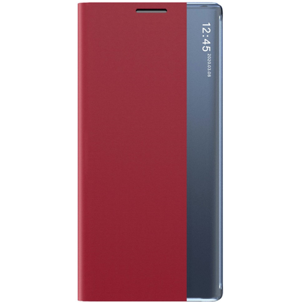 "Baoshi" Side Line flip book case cover - Red (Galaxy S26 Ultra)