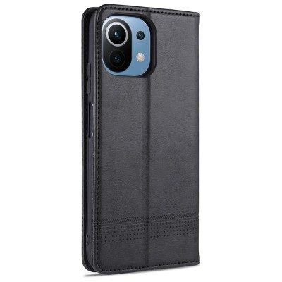 "AZNS" Retro flip book case - black (Mi 11 Lite / Mi 11 Lite NE)