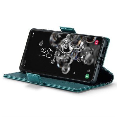 "CaseMe" Leather Flip Case Cover - green (Galaxy S20 Ultra)
