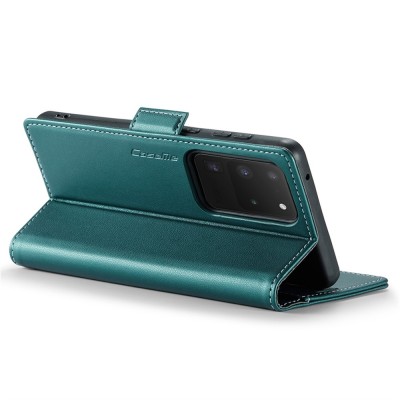 "CaseMe" Leather Flip Case Cover - green (Galaxy S20 Ultra)