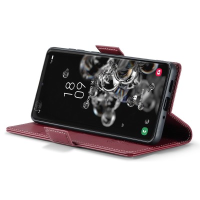 "CaseMe" Leather Flip Case Cover - burgundy (Galaxy S20 Ultra)