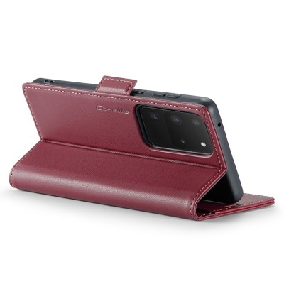 "CaseMe" Leather Flip Case Cover - burgundy (Galaxy S20 Ultra)