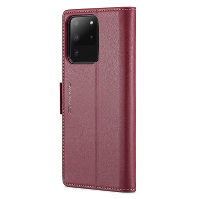 "CaseMe" Leather Flip Case Cover - burgundy (Galaxy S20 Ultra)