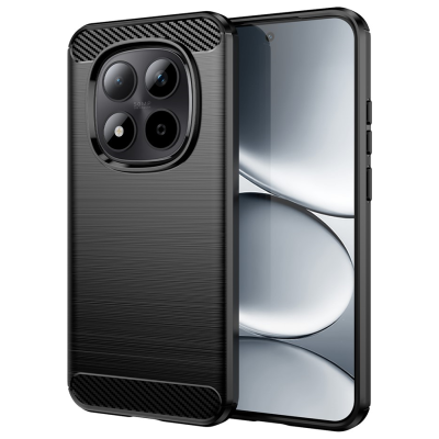 "AILES" Carbon hard silicone (TPU) case - black (Redmi Note 15 Pro 5G)