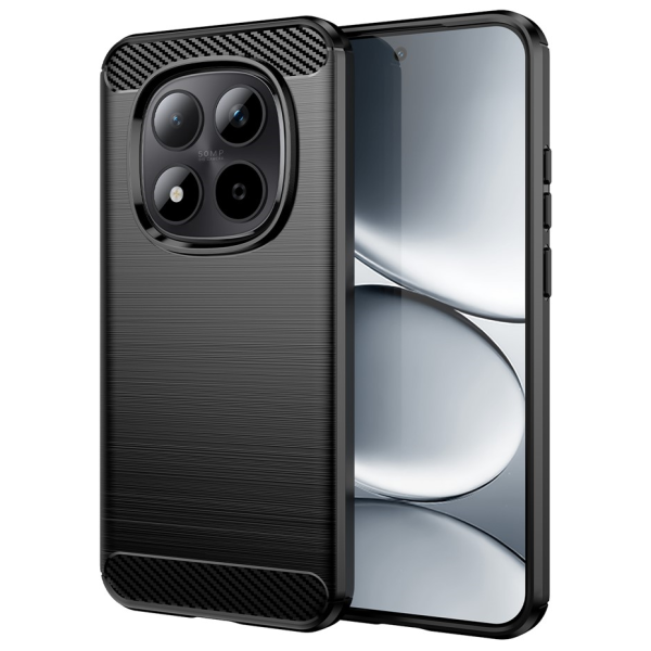 "AILES" Carbon hard silicone (TPU) case - black (Redmi Note 15 Pro 5G)