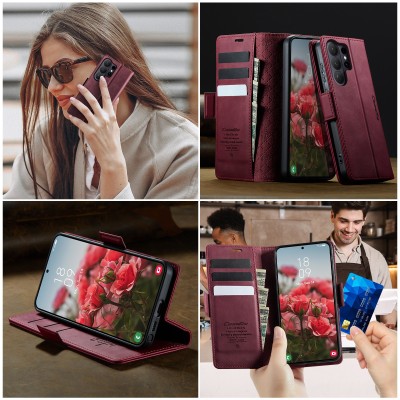 „CaseMe“ Retro Skin Case - burgundy (Galaxy S26 Ultra)