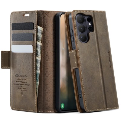 „CaseMe“ Retro Skin Case - Brown (Galaxy S26 Ultra)