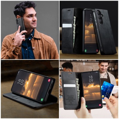 „CaseMe“ Retro Skin Case - Black (Galaxy S26+)