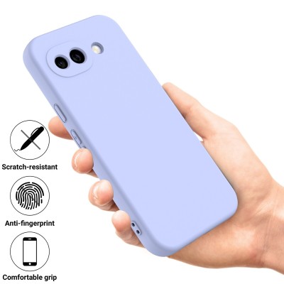 "Shell" hard silicone (TPU) case - purple (Pixel 10a)