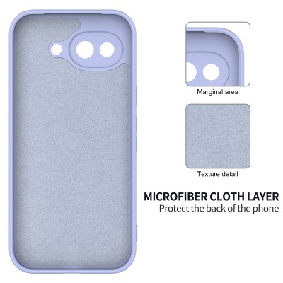 "Shell" hard silicone (TPU) case - purple (Pixel 10a)