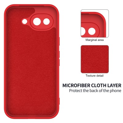 "Shell" hard silicone (TPU) case - red (Pixel 10a)
