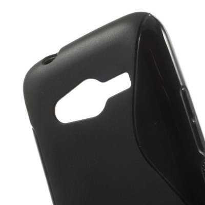 Samsung Galaxy Trend 2 G313 juodas kieto silikono TPU dėklas - nugarėlė / Priedai.lt