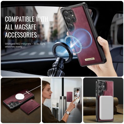 „CASEME“ Wallet case - burgundy (Galaxy S26 Ultra)