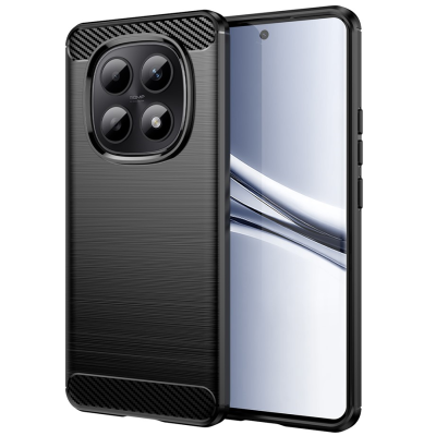 "AILES" Carbon hard silicone (TPU) case - black (Redmi Note 15 5G / Redmi Note 15 4G / Poco M8)