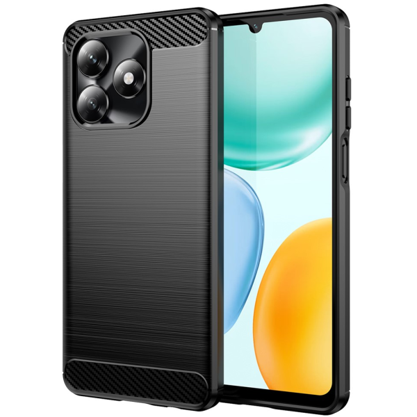 "AILES" Carbon hard silicone (TPU) case - black (Honor X5c 4G)