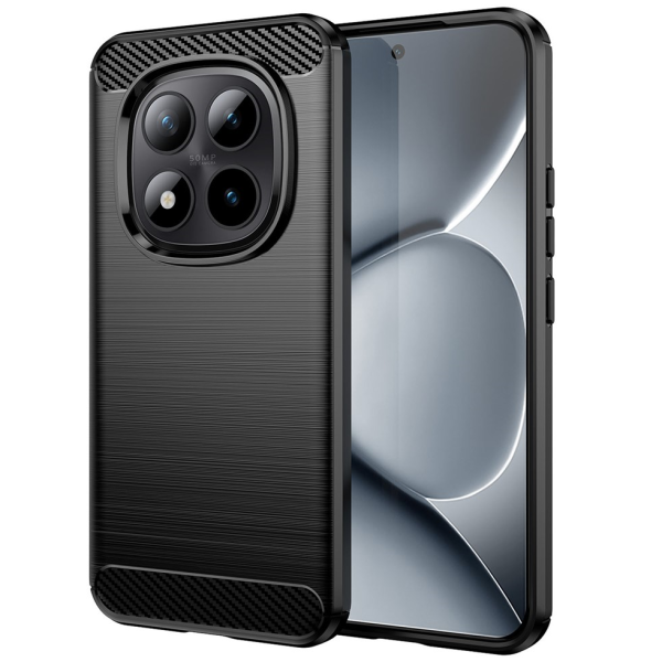 "AILES" Carbon hard silicone (TPU) case - black (Poco M8 Pro / Redmi Note 15 Pro+)