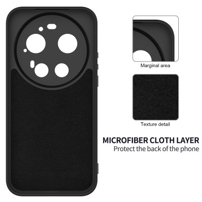 "Shell" hard silicone (TPU) case - black (Xiaomi 17 Ultra)