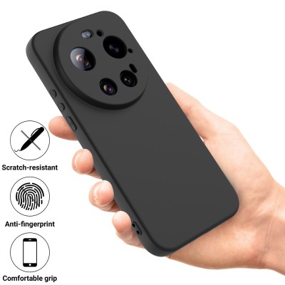 "Shell" hard silicone (TPU) case - black (Xiaomi 17 Ultra)