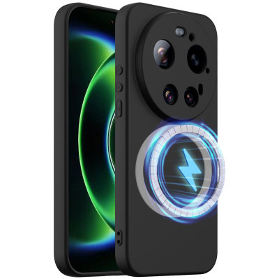 "Shell" MagSafe Hard Silicone (TPU) Case Cover - Black (Xiaomi 17 Ultra)