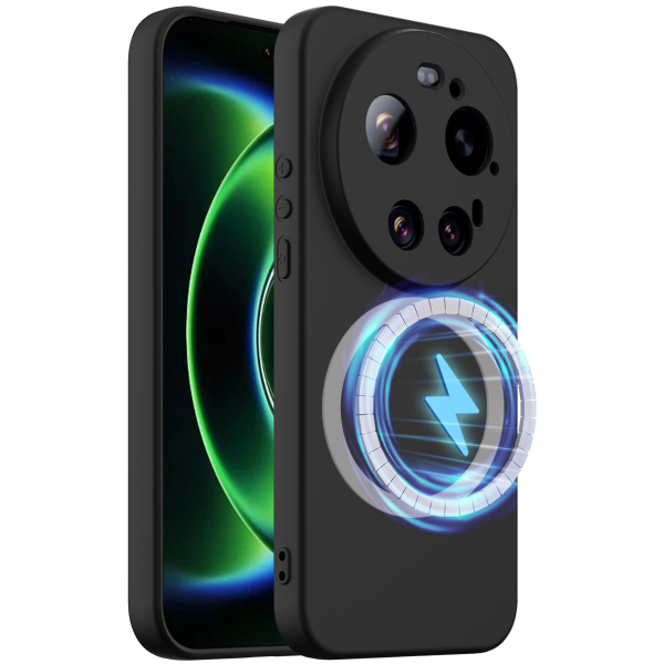 "Shell" MagSafe Hard Silicone (TPU) Case Cover - Black (Xiaomi 17 Ultra)