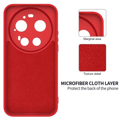 "Shell" hard silicone (TPU) case - red (Xiaomi 17 Ultra)