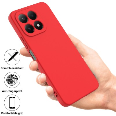 "Shell" hard silicone (TPU) case - red (Xiaomi 17)
