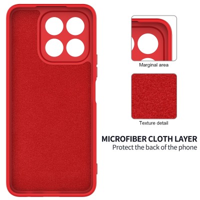 "Shell" hard silicone (TPU) case - red (Xiaomi 17)