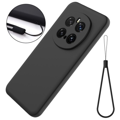 "Shell" hard silicone (TPU) case - black (Honor Magic7 Pro 5G)