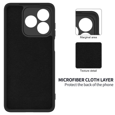 "Shell" hard silicone (TPU) case - black (Honor X5c Plus 4G)