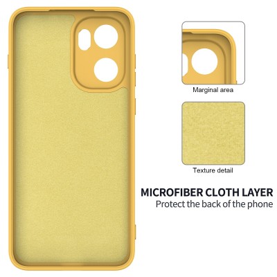 "Shell" hard silicone (TPU) case - yellow (OnePlus 15R / Ace 6T / Ace 6)