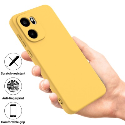 "Shell" hard silicone (TPU) case - yellow (OnePlus 15R / Ace 6T / Ace 6)