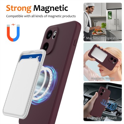 "Shell" MagSafe Hard Silicone (TPU) Case Cover - burgundy (OnePlus 15R / Ace 6T / Ace 6)