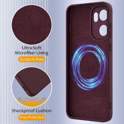 "Shell" MagSafe Hard Silicone (TPU) Case Cover - burgundy (OnePlus 15R / Ace 6T / Ace 6)