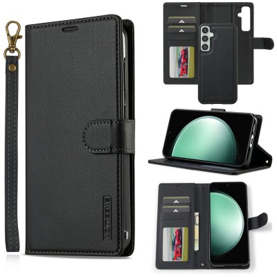 "LC.IMEEKE" MagSafe 2-in-1 Flip Case - Black (Galaxy A57)