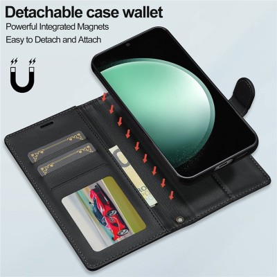 "LC.IMEEKE" MagSafe 2-in-1 Flip Case - Black (Galaxy A57)