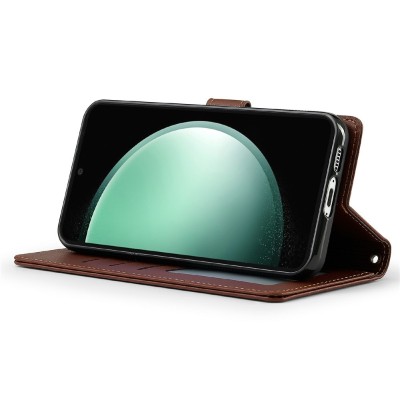 "LC.IMEEKE" MagSafe 2-in-1 Flip Case - brown (Galaxy A57)