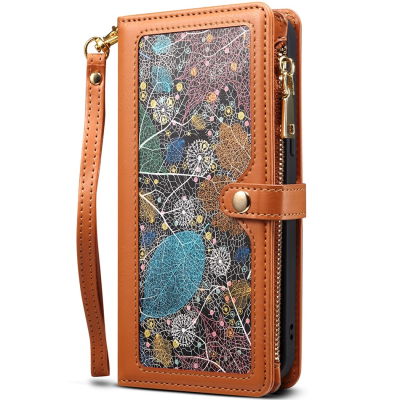 "ESEBLE" Solid Case with Detachable Wallet - Brown (Galaxy S26)