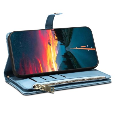 "ESEBLE" Solid Case with Detachable Wallet - Blue (Galaxy A57)