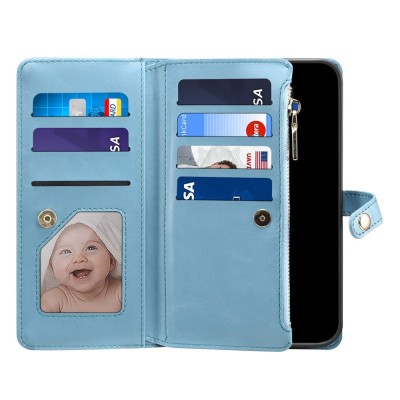 "ESEBLE" Solid Case with Detachable Wallet - Blue (Galaxy A57)