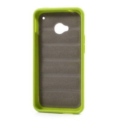 „Infisens“ Hybrid Bumper HTC One M7 žalias dėklas (Dėkliukas) / Priedai.lt