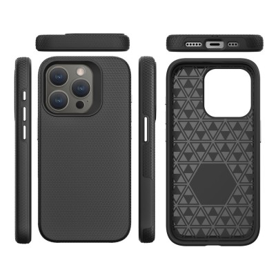 „TUKU“ Shockproof hard silicone case - black (iPhone 16 Pro Max)