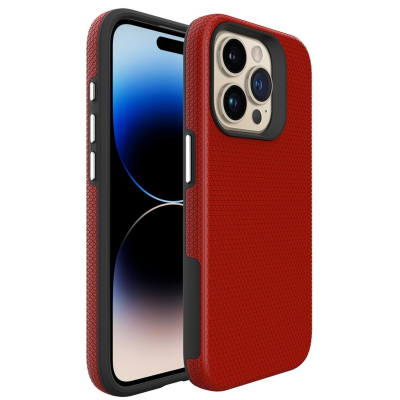 „TUKU“ Shockproof hard silicone case - red (iPhone 16 Pro Max)